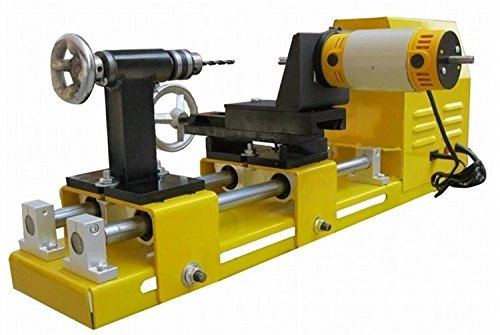GOWE 80mm mandrino 600W motore mini tornio macchina, piccolo tornio di lavorazione del legno per fai da te