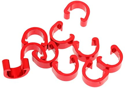 MagiDeal 10pcs Cyclisme VTT Vélo Câble C-Clips Boucles de Logement Gaine Guide de Guidage Frein Dérailleur - Rouge, 13x5mm
