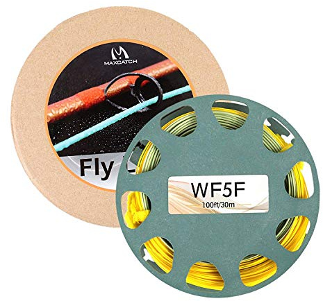 MAXIMUMCATCH Fly Line Gold Weight Forward WF2/3/4/5/6/7/8F 90-100F With 2 Welded Loop (WF8F)