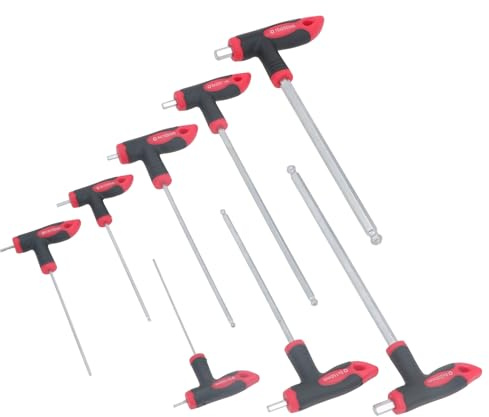 AB Tools 8pc Metric MM Hex Allen Key T Bar Handle Set with Ball Ends Ended 2mm – 10mm