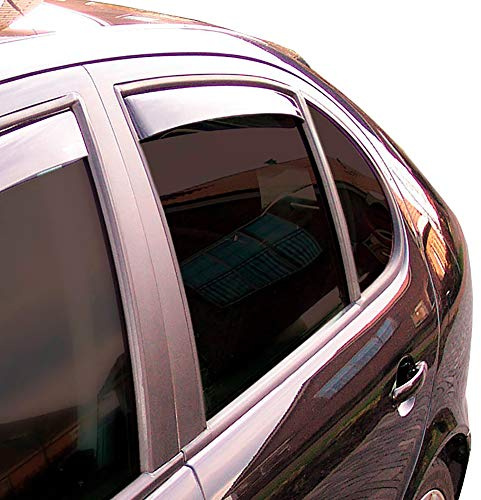 ClimAir Windabweiser Master Schwarz (Hinten) kompatibel mit Skoda Karoq 2017- | kompatibel mit Skoda Karoq 2017-