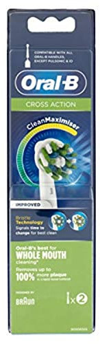Oral-B Replacement Brush Head, 2 Pieces, 2, 2 Count (Pack of 1)