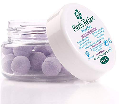 Eurotel PIEDS’RELAX (LAVANDE) - Soin Bain des Pieds - 20 Billes Effervescentes aux Huiles Essentielles Rafraichissantes et Désodorisantes- Origine : France