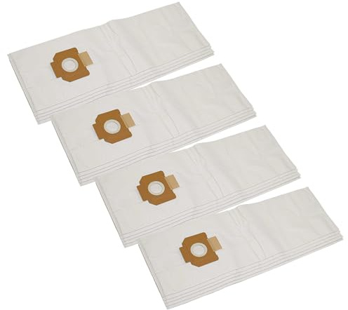 vhbw 20x Staubsaugerbeutel kompatibel mit Makita 447L, 447M, 447MX Staubsauger - Mikrovlies, Weiß