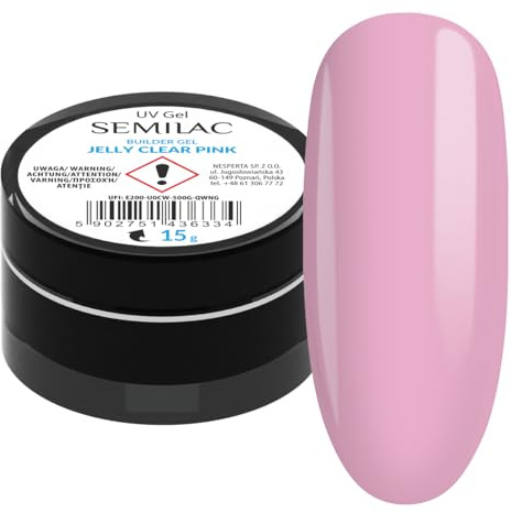 Semilac Builder Jelly Gel Clear Pink 15 g Aufbaugel