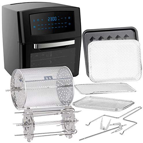 Rosenstein & Söhne Luftfritteuse: Digitale XXL-Heißluft-Fritteuse & Mini-Umluft-Ofen, Versandrückläufer (Mini Backofen Heißluftfritteuse, Backofen mit Friteuse, Mikrowelle)