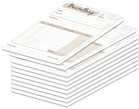 PRICARO Bestellannahmeblock Blätter, A5, 10 Stück