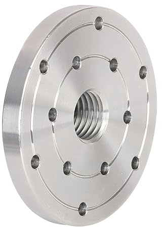 VINWOX 4 Wood Lathe Steel Faceplate, 1”x8TPI Spindle Thread Woodworking Machine Chuck Face Plate
