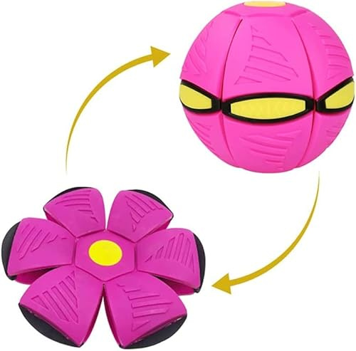 WACURRENTHYD Bola de platillo volador UFO para mascotas, juguetes voladores portátiles, creativos, platillo de mosca, bolas mágicas, bola mágica de juguete para perros, divertido cachorro interactivo