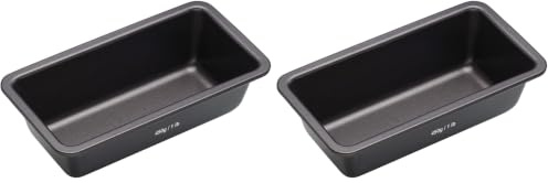 Master Class Loaf Pan, Molde para pan de 1 libra, Acero inoxidable para hornear, 18 x 9cm, 1 Cantidad (Paquete de 2)
