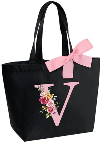 Handtasche Damen, Strandtasche mit Reißverschluss, Hochzeit Geburtstag Geschenke für Braut Brautjungfern Mama Tante Schwester Oma Patentante