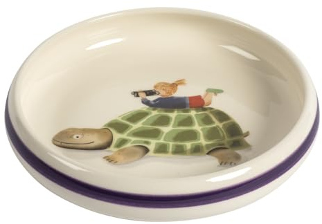 KUHN RIKON Kinderteller Schildkröte - Handbemalter Keramikteller 18 cm