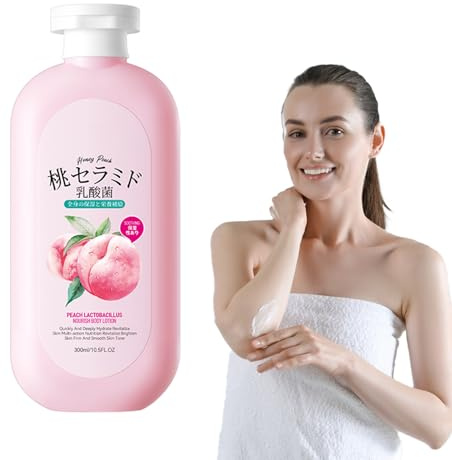 Body Lotion Con Estratto Di Pesca, Lozione Per Il Corpo Idratante, Crema Corpo Rinfrescante E Nutriente, Lozione Aromatica Per Il Corpo, Pelle Lenitiva, Idratante E Sbiancante, 300 Ml