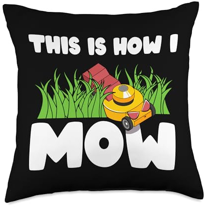 Remote Control Robot Mower Cool Automatic Robotic Lawn Mower Throw Pillow