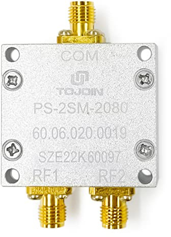 TOJOIN - Divisor de potencia pasivo de 2 a 8 GHz, 2 vías, conectores SMA Splitter para RF/Microondas, medidas sistema de antena (PS-2SM-2SM-2080)