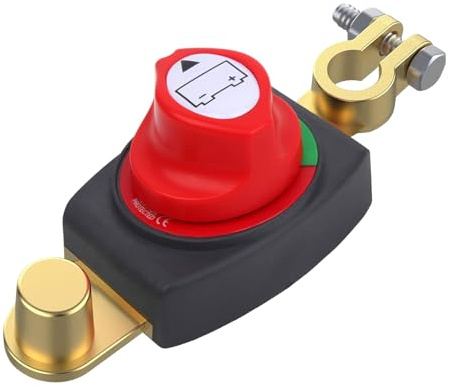 LgowithU Batterieschalter, Auto Batterie Trennschalter 12V-48V, ON-OFF Batterietrennschalter, Batteriehauptschalter Wasserdicht, Hauptschalter für Auto Motorrad Schiff Yacht Campingwagen Traktor