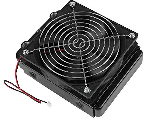 Generic Radiador de Refrigeración por Agua para CPU de 120 Mm Radiador de de Calor Portátil de 18 Tubos con Ventilador para CPU de Computadora de Rosca G1/4 Negro Refrigerado por Agua para (120mm)