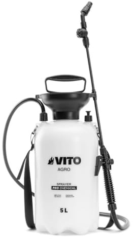 VITO - Pulvérisateur de Jardin 5L Produits Corrosifs, Alcalins Régulateur de Pression