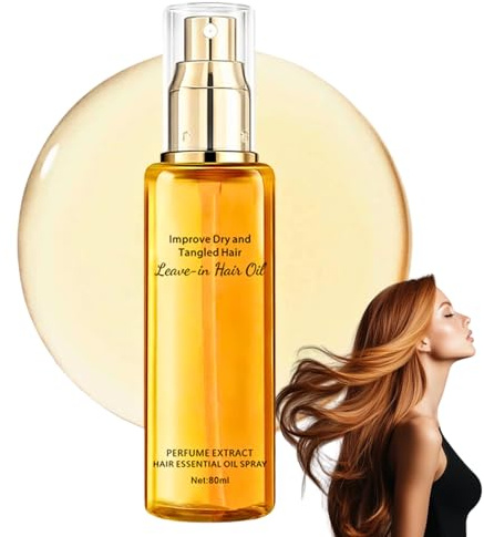Hair Treatment Oil Spray - Scalp & Hair Strengthener Leave In Conditioner Spray - Hair Perfume For Women & Men - Curly Hair Oil For Improve Dry And Tangled Hair, Smooth And Glossy After Use 80ml