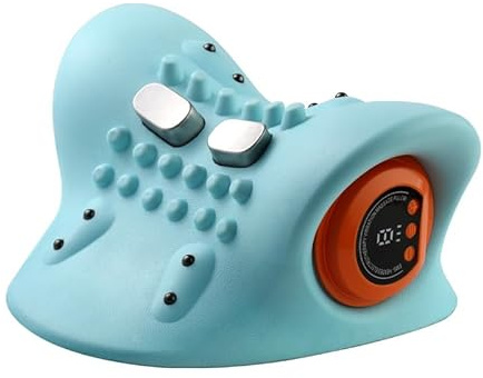 Masanix 4-in-1 Nackenmassagegerät Kabelloses EMS Nackenmassagegerät mit Wärme – 3 Modi, 6 Intensitätsstufen, USB-Akku, perfekt für Entspannung und Akupressur