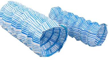 DUBTEDHOU réseau de Drainage en Acier, Tuyau de Drainage d'infiltration des eaux souterraines Non tissé ondulé avec Fil d'acier Bleu, Plusieurs Longueurs(30m/98.4ft)