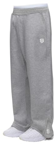 Pantaloni da jogging da uomo, in cotone, da jogging, elasticizzati, a gamba larga, leggeri, traspiranti, con tasche e coulisse, M