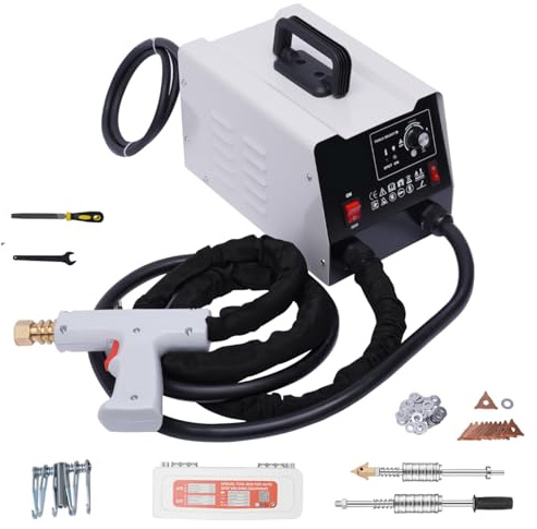 DAOHHFO 3KW Pro Ausbeulmaschine 3500Amp Karosserie-Ausbeulmaschine, Punktschweißmaschine für Karosserie-Reparatur, Paintless Dent Repair Remover Kit Dent Puller Punktschweißgerät