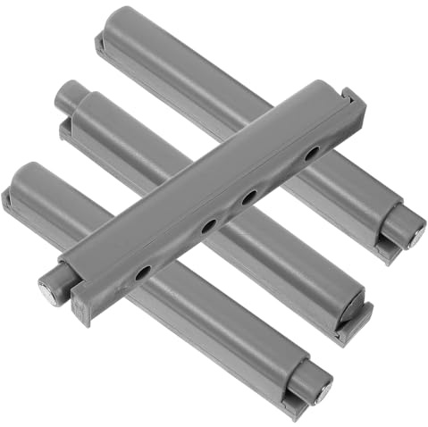 HOLIDYOYO 4 pezzi Ammortizzatore per porta armadio grigio Soft Closing per porte in legno metallo e vetro Smorzatore urti e chiusura silenziosa Facile installazione e protezione duratura