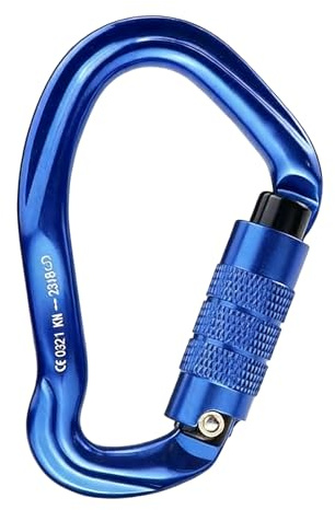 Robuster Karabinerhaken – Aluminium-D-Ring-Haken, langlebige Kletterausrüstung für Hängematten, Seil-Takelage, Haustiere, ideales Outdoor-Zubehör für Wandern, Camping, Rucksackreisen, Fitnessstudio