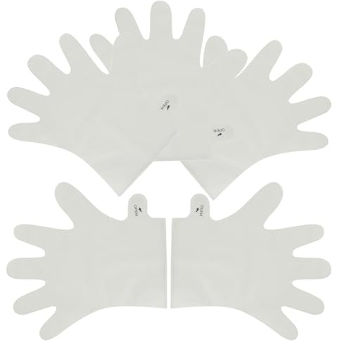 MUCKLILY 5 Stück Handmasken zum Entfernen Abgestorbener Hautschüppchen Feuchtigkeitsspendend Weichmachend Leicht Kompakt Handpflege für Trockene Raue Hände Geeignet für Reisen und Zuhause