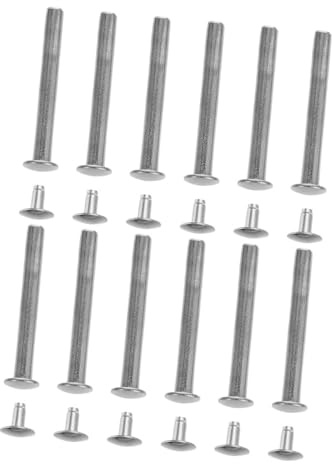 Perni Ventagli Pieghevoli in Lega di Zinco Argento, Set 12 Pezzi | Pezzi Ricambio Ventilatore, Rivetti per Ventaglio, Foro 3mm per Riparazioni Ventagli Pieghevoli