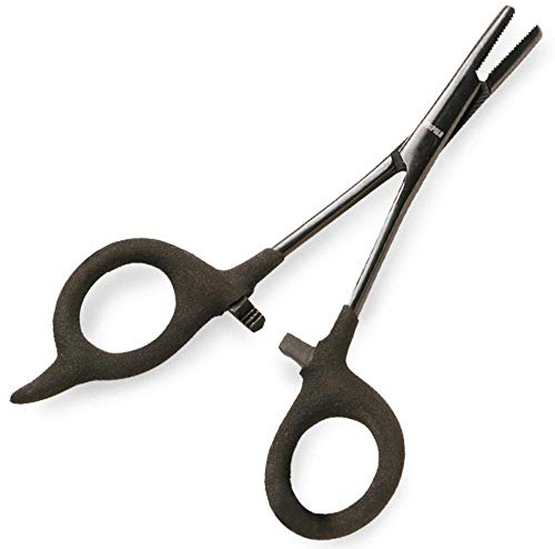 Rapala - Pince de Pêche Dégorgeoir Fishing Forceps - Matériel de Pêche en Acier Inoxydable - Pince Multifonction Format Ciseaux - Poignée Ergonomique Antidérapante - 14 cm - Noir