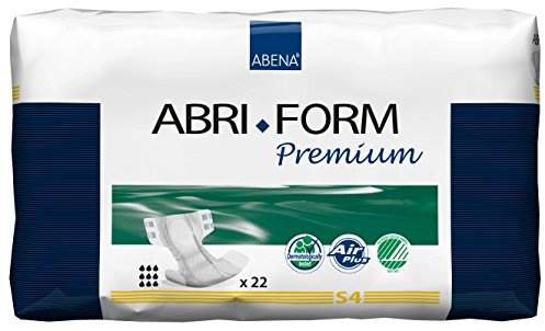 ABENA Abri-Form Premium All-in-One Inkontinenzeinlagen für Männer und Frauen, Eco-Labeled Damen-Inkontinenzeinlagen, Inkontinenzeinlagen, Größe S 4, 60–85 cm Taille, 2200 ml Saugfähigkeit, 3 x 22