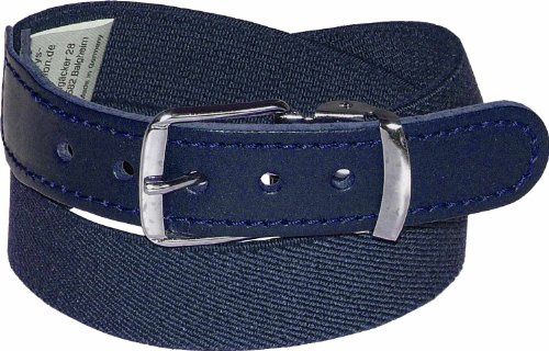 Harrys-Collection Klassischer Kinder Elastikgürtel für Jungen & Mädchen - Stretchgürtel mit Echtleder-Endstück - Stufenlos kürzbar - Bequem & Dehnbar - 25mm Breit