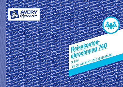 Avery Zweckform 740 Reisekostenabrechnung (DIN A5, 50 Blatt) weiß 3 Stück
