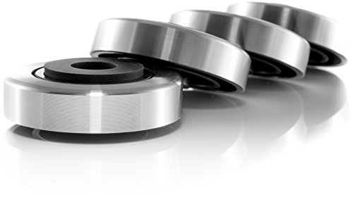 Hifi Lab Alu Füße 45x15 Geräte-Füße Alu Audio Absorber Feet edel Silber 4X