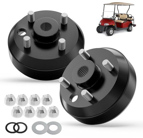 Panglong Golf Cart Brake Drum/Hub Assembly, EZGO TXT Brake Drum Hub Assembly Suitable for EZGO TXT Electric Carts, 1982-UP EZGO Electric Carts and 1982-1993 2-Cycle Gas Cart, OEM#19186G1,19186G1P