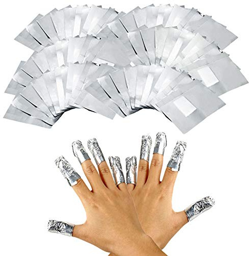 Qiuyan 100pcs Nail Foil Gel Wraps Polish Remover Art Soak off Acrylic Removal - No Acetone