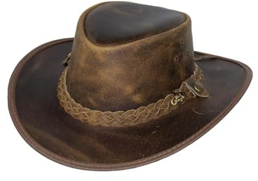 Black Jungle Bulat Lederhut, Westernhut, Australienhut, Cowboyhut