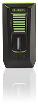 Colibri Feuerzeug Slide Double Jet Schwarz + Grün