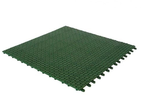 Set da 9 Piastrelle Flessibili in Plastica 55,5 x 55,5 cm da esterno, drenanti e autobloccanti Colore Verde