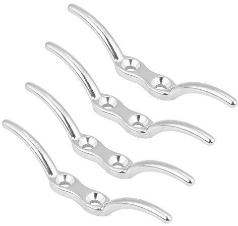 Bitta per Corda In Acciaio Inossidabile,4 Pcs Gancio Asta per Bandiera Barche Gancio,Gancio In Acciaio Inossidabile,Ottimo Uso per Il Fissaggio di Corda a Bandiera,Piccole Barche,Tendalini,Teloni