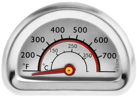 MOOTVGOO BBQ Grill Deckel Thermometer, Edelstahl Temperaturanzeige Wärmeanzeige Ersatz Fit für Charbroil Grill, ersetzt 463271314, 463247412, 463247512, 463225315, 463434313