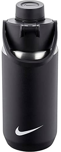 Nike Unisex – Adultos SS Recharge Chug Bottle TR-FL, negro, blanco y negro, 354 ml