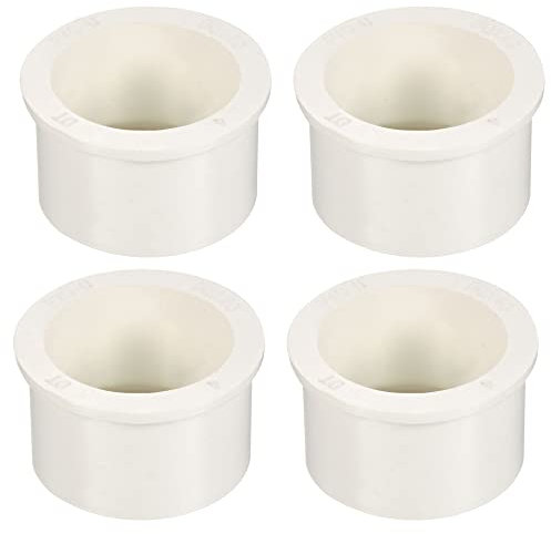 PATIKIL 40x50mm PVC Riduttore Boccola, 4pz Tubo Raccordo Giunto Tubo Connettore Adattatore per Tubo Collegamento, Bianco