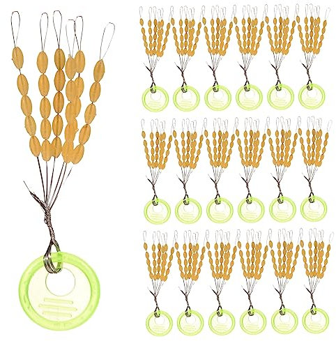 Mipcase 120pcs Professional Sea Fishing Bobber Stops Bright Colors Multi-use Floating Line Stoppers