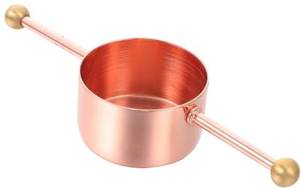 Ciieeo Stainless Steel Cocktail Double Jigger Wine Measuring Cup Copper Plated 2-Ounce Bar Spirit Measuring Device for Bartenders and Home Mixology