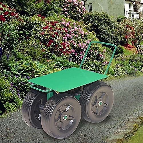 KHYTEBV Gartensitz mit Rädern, Rollhocker, Unkrautstecher, rückenschmerzfreier Gartenwagen, Handwerkzeuge, Leichter Rollsitz, einfache Manövrierbarkeit, Lager