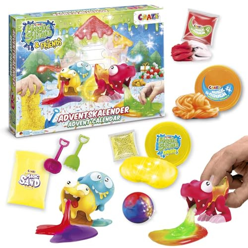CRAZE MAGIC SLIME & Friends Spielzeug Adventskalender 2026 Kinder Junge - Weihnachtskalender mit Schleim für Mädchen & Jungen, Spielzeugkalender Kinderschleim
