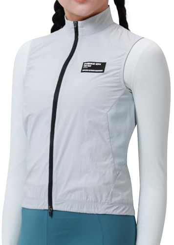 INBIKE Damen Windbreaker Weste UV Schutz SPF50+ Leichtweight Atmungsaktiv Jacke Fahrrad Tägliches Pendeln Stilvolle Vielseitige Einteilige Oberteile